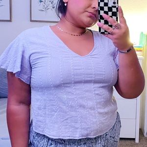 Universal Thread Lilac Ruffle Sleeves Top